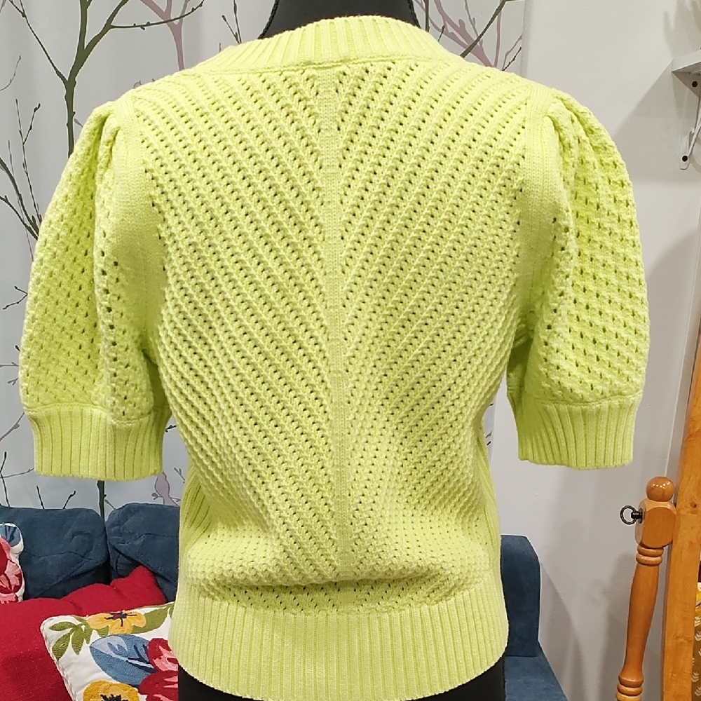 CAbi Lime Green Knit Sweater - Picture 2 of 8